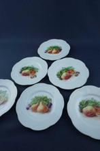 Fabrique Kousnetzoff - Bord (6) - Porselein - Fruitmotief, Antiek en Kunst