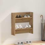 vidaXL Wand Schoenenkast Anders artisanaal eikenkleurig, Huis en Inrichting, Verzenden, Nieuw