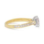 Ring - 18 karaat Geel goud - 1.85ct. tw. Diamant, Sieraden, Tassen en Uiterlijk, Ringen, Nieuw