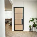 Stalen Binnendeur - 4 Vlaks - Mat glas - Met slot, Doe-het-zelf en Verbouw, Minder dan 80 cm, Binnendeur, Nieuw, Metaal