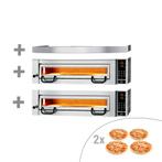 GGM Gastro | Elektrische pizzaoven Power - 4+4x 34cm - |, Onderbouw afzuigkap, Verzenden, Nieuw, Motor