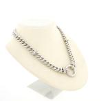 18 Krt. Witgouden gourmet schakel ketting; 42 cm | Signor..., Sieraden, Tassen en Uiterlijk, Kettingen, Ophalen of Verzenden, Gebruikt
