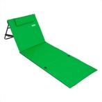 Strandmat met Rugleuning en Kussen 158cm x 56cm groen, Verzenden, Nieuw