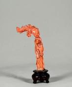 Figuur - Fine red Coral figure - koraal - China - Qing, Antiek en Kunst