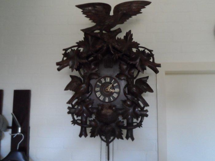 Koekoeksklok - Art Deco Hout, messing, ijzer - 1920-1930, Antiek en Kunst, Antiek | Klokken