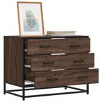 vidaXL Ladekast 70x41x56 cm bewerkt hout bruin eikenkleur, Kinderen en Baby's, Kinderkamer | Commodes en Kasten, Verzenden, Nieuw