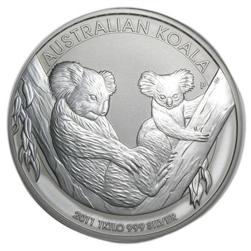 1 kg, Australie Koala Zilveren Munt, 2011 beschikbaar voor biedingen