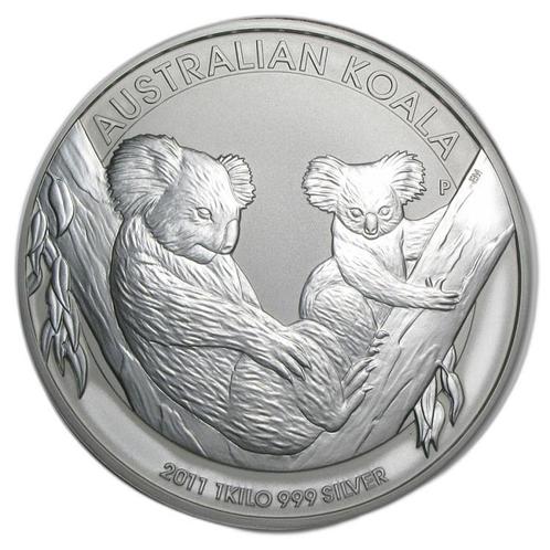 1 kg, Australie Koala Zilveren Munt, 2011, Postzegels en Munten, Edelmetalen en Baren, Zilver, Verzenden