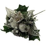 Kerstbijstekerzilver appel, cadeautje en besjes / doos, Ophalen of Verzenden, Nieuw