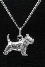 Zilveren Cairn terrier ketting hanger - groot, Verzenden, Nieuw