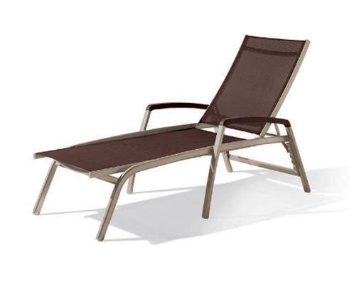 Sieger Bodega Stapelbare ligstoel van aluminium -, Tuin en Terras, Tuinstoelen, Ophalen of Verzenden