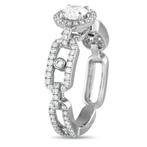 Messika - Ring - 18 karaat Witgoud, Verplaats Link 18K Wit, Nieuw