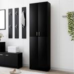 vidaXL Gangkast 55x25x189 cm bewerkt hout zwart, Huis en Inrichting, Kasten | Kledingkasten, Verzenden, Nieuw