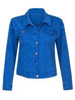 Jeans Jacket Kobalt Blauw, dames jack blauw, Nieuw, Verzenden