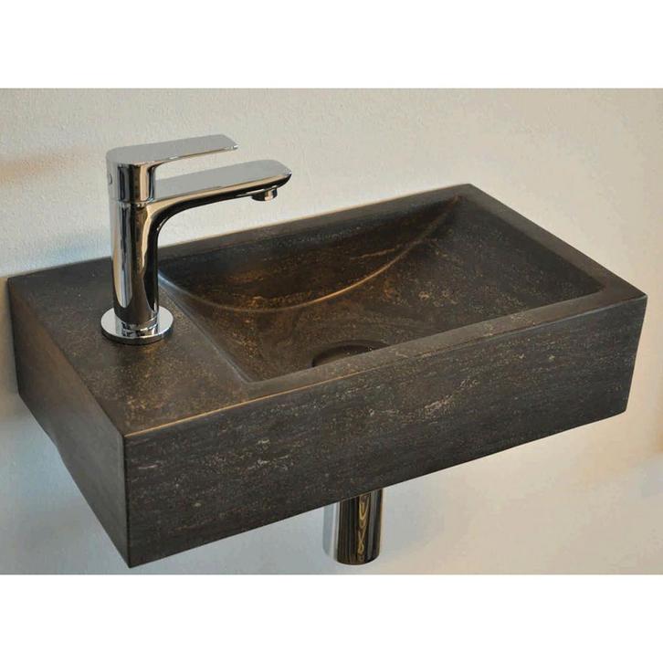 Wiesbaden Raw - Fontein Links - 40x22x10cm - Hardsteen, Doe-het-zelf en Verbouw, Sanitair, Nieuw, Ophalen of Verzenden