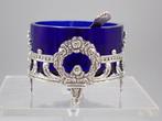 Zoutvat - Met blauwe glazen voering - .835 zilver