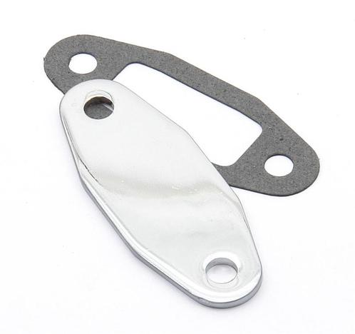 Fuel Pump Block-Off Plate, Steel, Chrome Plated, Ford, 351C,, Auto-onderdelen, Motor en Toebehoren, Nieuw, Verzenden