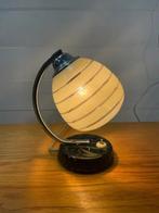 Vintage tafellamp ArtDeco groen opaalglas