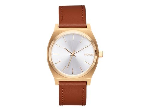 Nixon Small Time Teller Leather (Light Gold), Huis en Inrichting, Woonaccessoires | Overige, Zo goed als nieuw, Verzenden