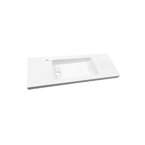 Wastafel Slim 120Cm Ondiep 35Cm Met Kraangat Glans Wit, Doe-het-zelf en Verbouw, Sanitair, Ophalen of Verzenden