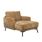 *WOONWINKEL* Dutchbone Harper Fauteuil Chaise Longue Camel, Huis en Inrichting, Verzenden, Nieuw, Stof