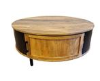 Salontafel Barrel 100 cm - Bruin | Meubelplaats, Ophalen of Verzenden, Nieuw