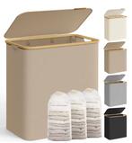 Wasmand met deksel en 3 vakken met afneembare waszakken, Huis en Inrichting, Badkamer | Badkamermeubels, Verzenden, Nieuw