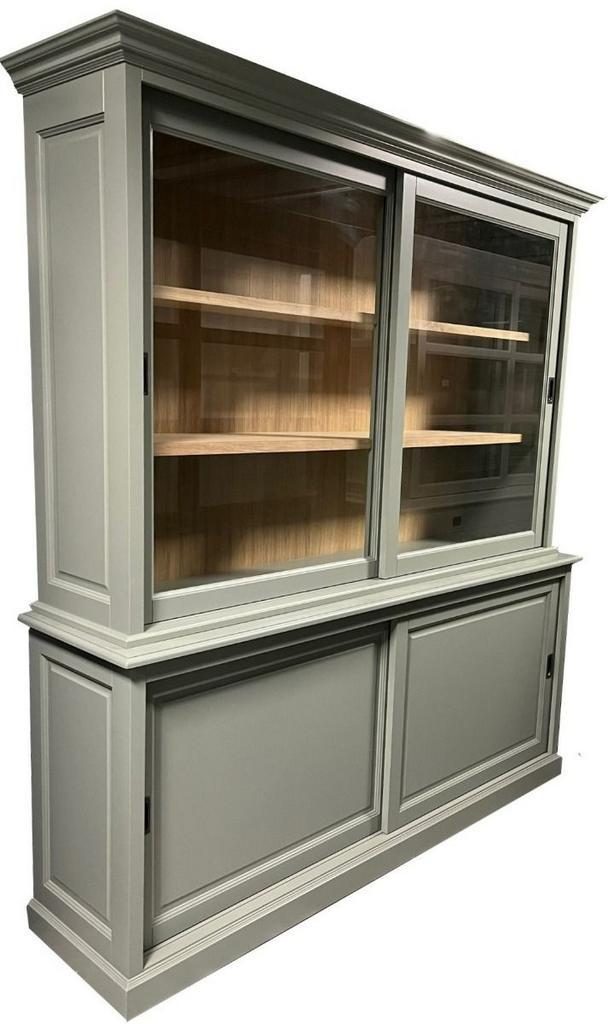 Buffetkast Engels groen met eiken interieur Eerbeek 200cm, Huis en Inrichting, Kasten | Buffetkasten, Ophalen of Verzenden
