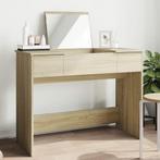 vidaXL Kaptafel met spiegel 100x45x76 cm sonoma eikenkleurig, Verzenden, Nieuw