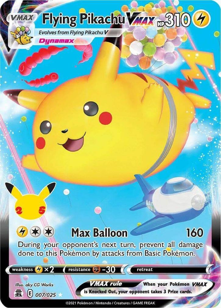 Flying Pikachu VMAX 007/025 Celebrations, Hobby en Vrije tijd, Verzamelkaartspellen | Pokémon, Losse kaart, Nieuw, Foil, Ophalen of Verzenden