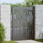 vidaXL Tuinpoort Anders met slot Zwart 105 x 150 cm, Verzenden, Nieuw