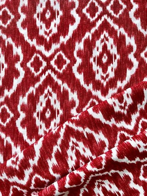 Groot stuk ikat-bedrukte stof voor wanddecoratie of kleding., Antiek en Kunst, Antiek | Kleden en Textiel