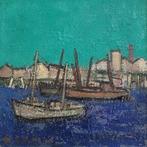 Hubert de Vries (1899-1979) - Vissershaven, Antiek en Kunst, Kunst | Schilderijen | Klassiek