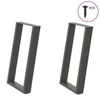 vidaXL Eettafelpoten 2 st U-vormig 50x(72-73) cm staal, Verzenden, Nieuw