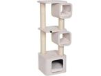 Akita - Krabpaal - Design met kattenhuis en sisalpalen - Wit, Verzenden, Zo goed als nieuw