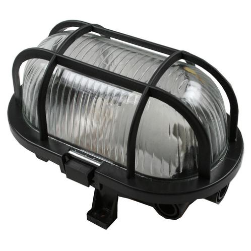 Benson Ovale buitenlampen - zwart kunststof - E27 fitting..., Tuin en Terras, Buitenverlichting, Nieuw, Ophalen of Verzenden