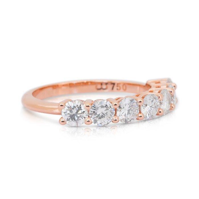 Ring - 18 karaat Roségoud - 1.03ct. tw. Diamant (Natuurlijk), Sieraden, Tassen en Uiterlijk, Ringen