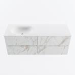 MONDIAZ VICA 130cm badmeubel onderkast Carrara 4 lades., Ophalen of Verzenden, Nieuw, Bad