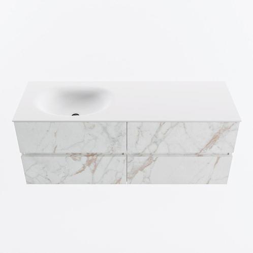 MONDIAZ VICA 130cm badmeubel onderkast Carrara 4 lades., Doe-het-zelf en Verbouw, Sanitair, Bad, Nieuw, Ophalen of Verzenden