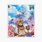 Fleecedeken - Garden Wonders - Cats - 150x200cm, Ophalen of Verzenden, Nieuw