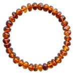 Barnsteen armband volwassenen - cognac (19 cm), Nieuw