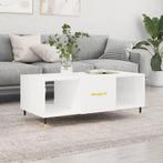 vidaXL Salontafel 102x50x40 cm bewerkt hout hoogglans wit, 100 tot 150 cm, Verzenden, Nieuw, 50 tot 100 cm