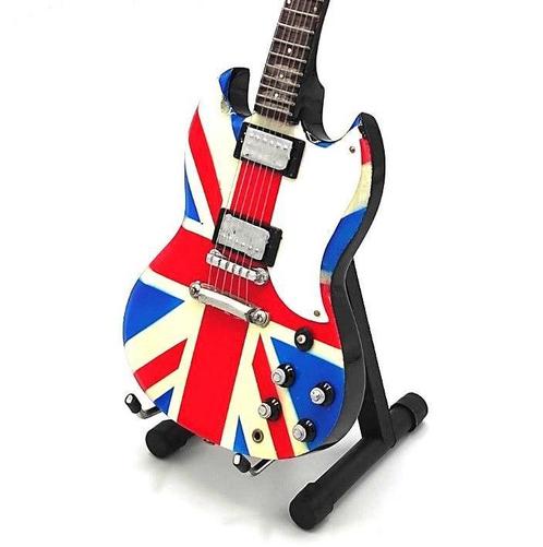 Miniatuur Gibson SG gitaar met gratis standaard, Verzamelen, Muziek, Artiesten en Beroemdheden, Pop, Beeldje of Miniatuur, Nieuw