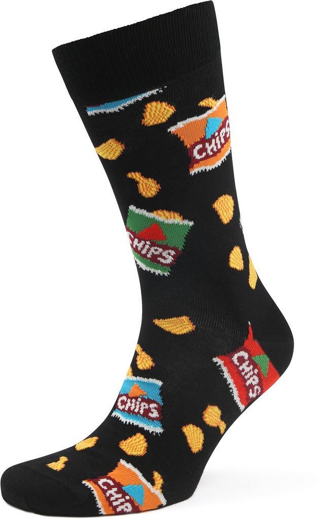Happy Socks Sokken Chips Bag maat 41-46 Heren, Kleding | Heren, Sokken en Kousen, Zwart, Nieuw, Verzenden