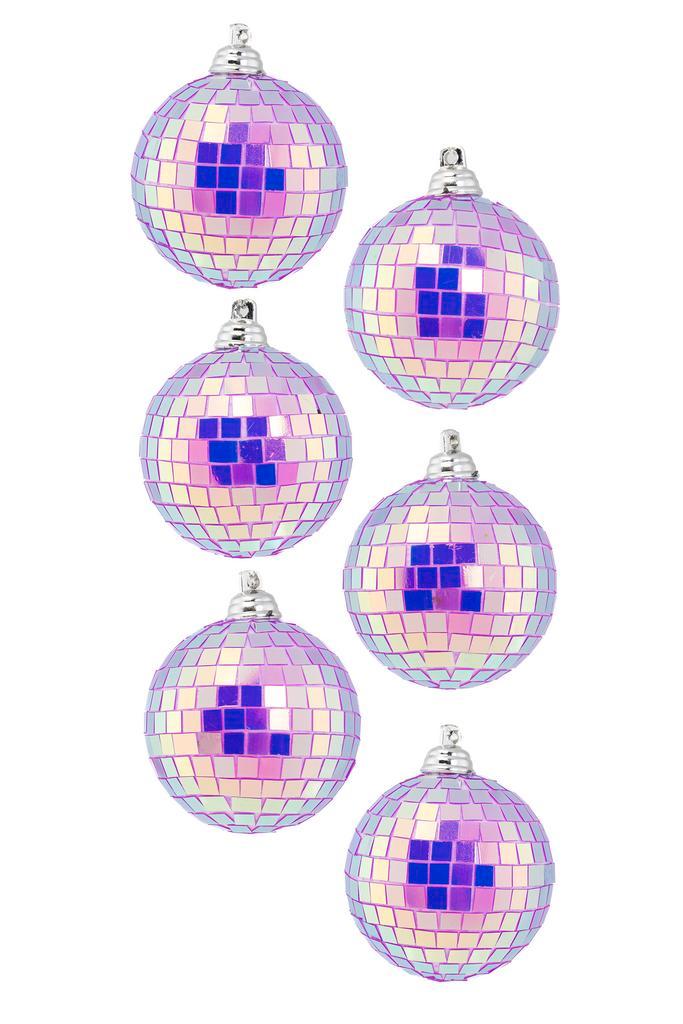 6x Discobal Ø 6 cm Klein Iridescent Paars Discobol Spiegelbo, Hobby en Vrije tijd, Feestartikelen, Carnaval, Feestartikel, Nieuw