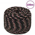 vidaXL Boot touw 12 mm 100 m polypropyleen zwart, Verzenden, Nieuw