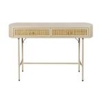 *WOONWINKEL* Beige Sidetable Met Rotan, Verzenden, Nieuw