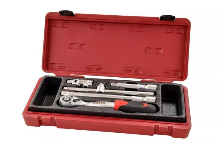 Doppenset - 1/2 Duims - 5 Delig - Doppendoos - Ratelset - Se, Doe-het-zelf en Verbouw, Gereedschap | Handgereedschap, Nieuw, Ophalen of Verzenden