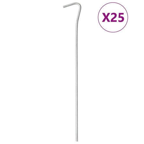 vidaXL Tentharingen 25 st Ø4 mm 23 cm gegalvaniseerd staal, Caravans en Kamperen, Tentaccessoires, Nieuw, Verzenden