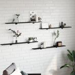 vidaXL Boekenplank Bord 4 pcs Zwart 100 x 40 x 1.5cm Bewerkt, Verzenden, Nieuw, Overige houtsoorten